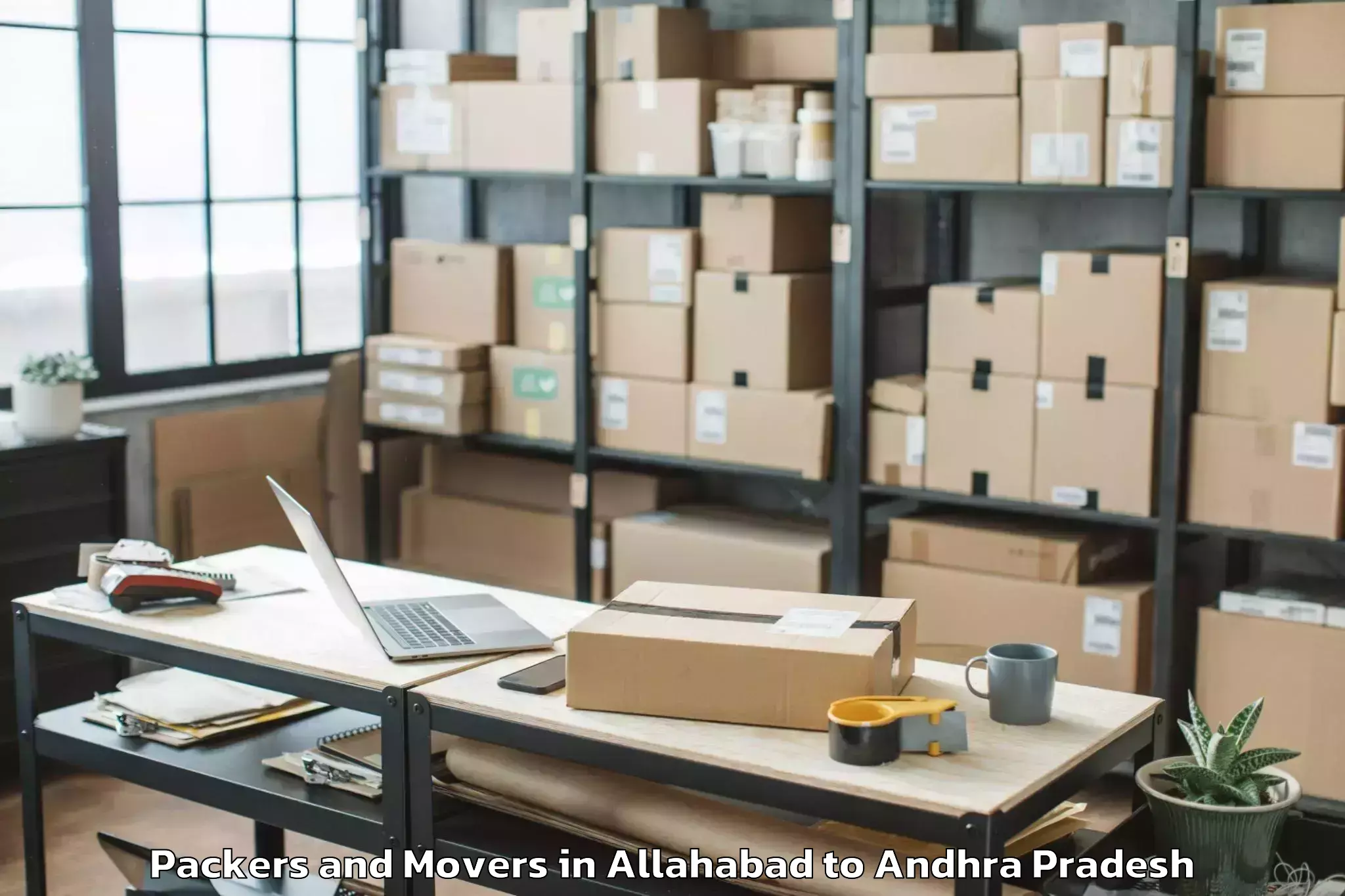 Reliable Allahabad to Pedakakani Packers And Movers